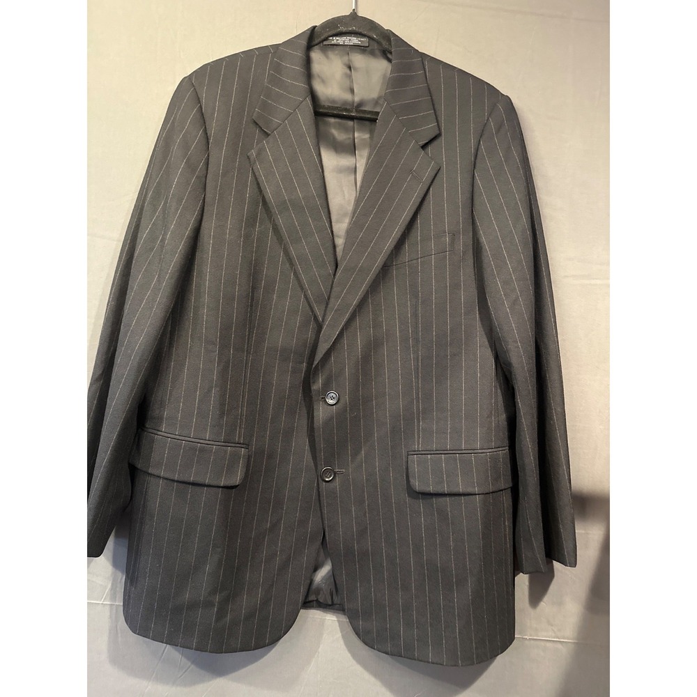 Vintage Men's Jones New York 43R Wool Cashmere Pinstripe Blazer Filene's Y2K